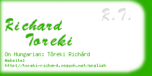 richard toreki business card